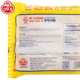 Thùng 48 Gói Mì Không Gói Gia Vị Ottogi 110gx48