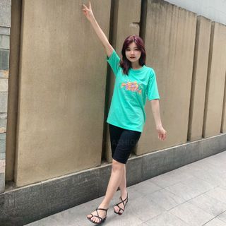 Sét bộ nữ ,đồ bộ lững ngố nữ thun coton sufa,áo phom rộng phối quần đen ,thời trang xuân hè BL14-XANH LÁ