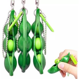 Móc Khóa VikiToys Bóp Tách Hình Hạt Đậu Hà Lan Bằng Nhựa Giảm Stress Căng Thẳng Vui Nhộn Quà Tặng Hot Trend Tiktok