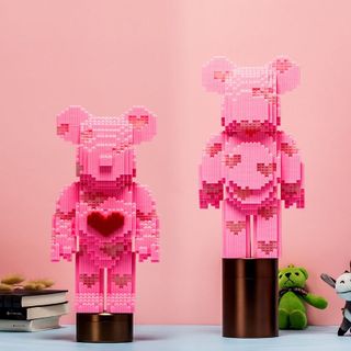 Lego Bearbrick Có Đèn Búa 3d Size Cỡ Lớn Mô Hình Lắp Ráp Ghép Bear Brick Chú Gấu Đồ Chơi Chất Liệu Nhựa ABS Chính Hãng