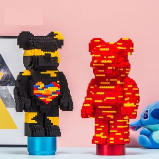 Lego Bearbrick Có Đèn Búa 3d Size Cỡ Lớn Mô Hình Lắp Ráp Ghép Bear Brick Chú Gấu Đồ Chơi Chất Liệu Nhựa ABS Chính Hãng
