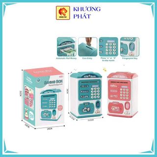 Két sắt mini thông minh cho bé HHT0006 hình chú mèo tiết kiệm thay cho heo đất có vân tay cảm ứng, mật khẩu và có nhạc.