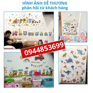 Tranh đề can, decal dán tường Hàn Quốc 3 giỏ hoa trang trí phòng khách, phòng ngủ, quán ăn, quán caffe