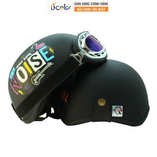 MŨ BẢO HIỂM 1/2 NOISE MẦU ĐEN, KÍNH PHI CÔNG B'COLOR giá sỉ - giá bán buôn
