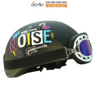 MŨ BẢO HIỂM 1/2 NOISE MẦU ĐEN, KÍNH PHI CÔNG B'COLOR giá sỉ - giá bán buôn giá sỉ