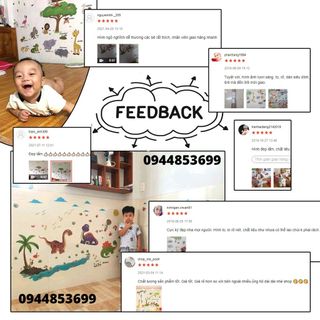 Tranh đề can, decal dán tường cho bé đoàn tàu và các con vật nghộ nghĩnh trang trí phòng bé, hình dán sticker con vật