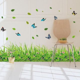 Decal dán tường cho bé khu vườn hoa bướm giá sỉ