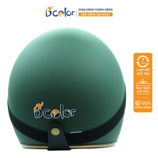 MŨ BẢO HIỂM 3/4 MẦU XANH BỘ ĐỘI, KÍNH CHẮN GIÓ, KÍNH PHI CÔNG B'COLOR giá sỉ - giá bán buôn