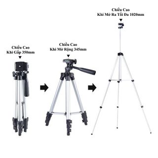 Giá Đỡ Chụp Ảnh FREESHIPChân Đỡ Điện Thoại, Máy Ảnh Tripod 3110, 3 Chân Chắc Chắn Phù Hợp Với Mọi Loại Điện Thoại