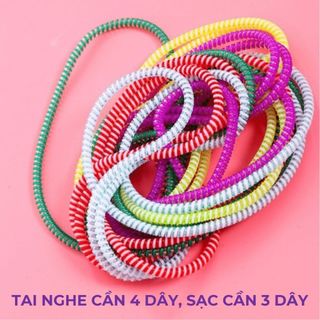 Dây quấn sạc điện thoại macbook tai nghe chống rối chống đứt 2 màu đẹp gọn gàng