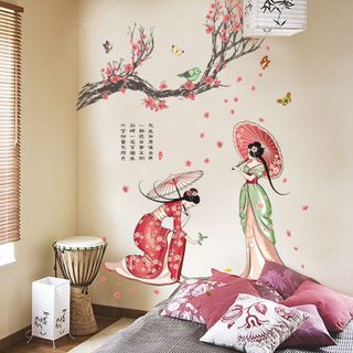 Decal dán tường kiệt tác kimono Nhật Bản JM7331 giá sỉ