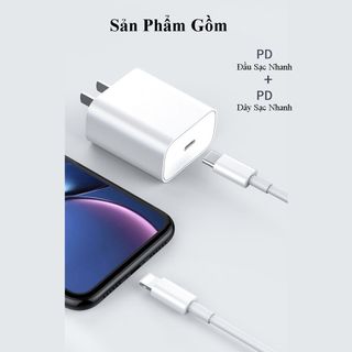 Dây sạc ip, bộ sạc nhanh điện thoại, máy tính bảng công suất 20W
