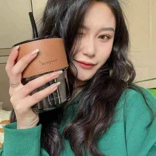 Cốc Nước Giữ Nhiệt Kèm Túi Da