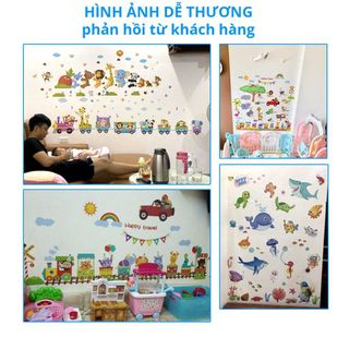 Tranh decal, đề can dán tường cho bé trai - gái học bảng chữ cái, hình sticker dán tường bảng chữ cái cho bé học