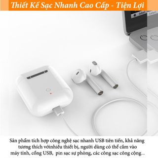 [Mã ELHACE giảm 4% đơn 300K] Tai nghe bluetooth 5.0 cảm ứng chạm âm thanh nổi, tai nghe không dây i12 tws