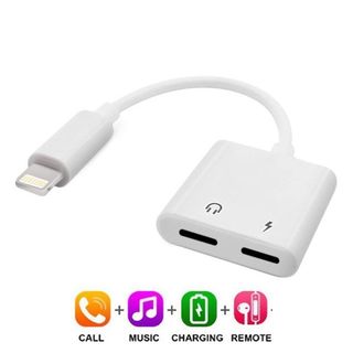 Jack Chia Cổng IPFREESHIPGiắc Chuyển Đổi 2 Cổng Vừa Sạc Vừa Cắm Tai Nghe Ổn Định Cho Các Dòng ip
