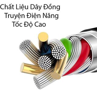 Cáp Sạc Nhiều Đầu FREESHIPGiảm 10k Khi Nhập [CAP SAC NHANH] Dây Cáp Sạc 3 Đầu Thông Minh Dây Dù Cực Bền