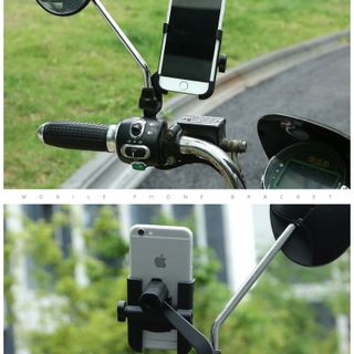 Giá đỡ điện thoại xe máy kim loại C2 kèm lục giác kẹp điện thoại xe máy