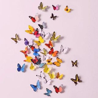 Tranh decal, Decal dán tường 3D những chú bướm xinh đẹp đầy màu sắc cho bé giá sỉ