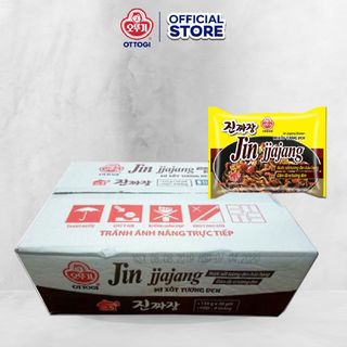 [Thùng 20 Gói] Mì Trộn Xốt Tương Đen Jin Jjajang Ramen Ottogi 135g
