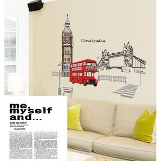 Tranh đề can,decal dán tường I Love London trang trí phòng khách, phòng ngủ, nơi làm việc, nhà hàng giá sỉ