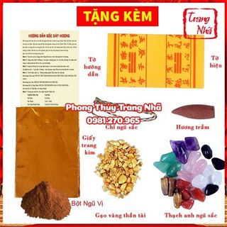 ộ Cốt Thất Bảo Cơ Bản Chuẩn_ Tặng kèm ngũ vị hương, gạo Thần Tài, nụ trầm, chỉ ngũ sắc, Cốt Bát Hương