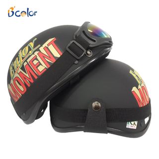 MŨ BẢO HIỂM 1/2 ENJOY MOMENT MẦU ĐEN, KÍNH UV B'COLOR giá sỉ - giá bán buôn