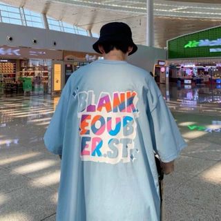 Áo unisex tay lỡ form rộng vải tici Blank