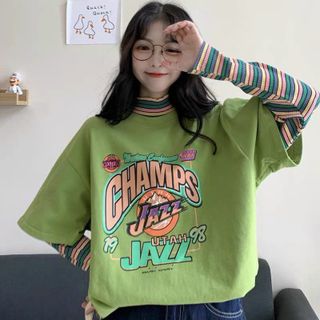 Áo unisex tay lỡ form rộng Champs