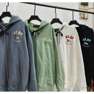 Áo khoác nỉ nón 2 lớp logo thêu form bự đẹp