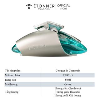 Hàng Cao Cấp Chính Hãng Nhập Khẩu Nước Hoa Ô Tô Xe Hơi ETONNER Khử Mùi Hương Gió Biển E1801O (60ml)