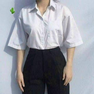 Sơ mi học sinh chất kakte form dưới 68kg