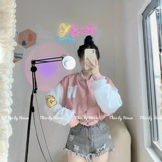 Áo khoác dù bomber nút bấm logo W