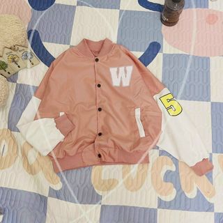 Áo khoác dù bomber nút bấm logo W