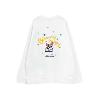 Áo khoác bomber nỉ nút logo in bloomy