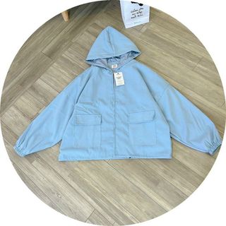 Áo khoác da lộn kiểu cánh dơi lửng trơn