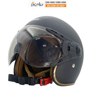 MŨ BẢO HIỂM 3/4 MẦU ĐEN KÈM KÍNH CAO CẤP B'COLOR giá sỉ - giá bán buôn.