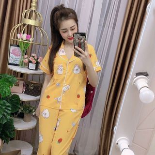 Bộ mặc nhà đi ngủ lụa mềm mịn form dưới 62kg