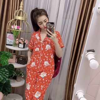 Bộ mặc nhà đi ngủ lụa mềm mịn form dưới 62kg