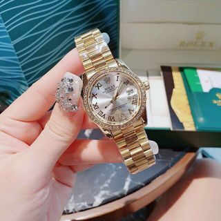 ĐỒNG HỒ ROOLEX NỮ VIỀN HỘT