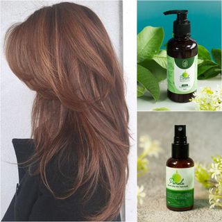 BỘ ĐÔI GIẢM GÃY RỤNG, DÀY MƯỢT TÓC - DẦU GỘI HOA BƯỞI GIẢM GÃY RỤNG TÓC 250ML VÀ SERUM DÀY TÓC HOA BƯỞI 50ML - POMELO