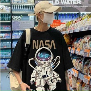 Áo unisex tay lỡ form rộng vải tici sợi ngoại bao mát đẹp