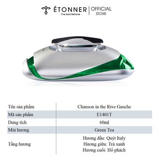 Nước Hoa Ô Tô Xe Hơi Chính Hãng Cao Cấp Nhập Khẩu ETONNER Khử Mùi Ô Tô Hương Trà Xanh E1401T (60ml)