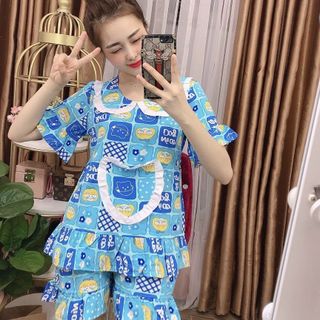 Bộ mặc nhà lụa mềm mịn thấm hút mồ hôi tốt