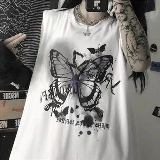 Áo tanktop logo in thun cotton form dưới 70kg