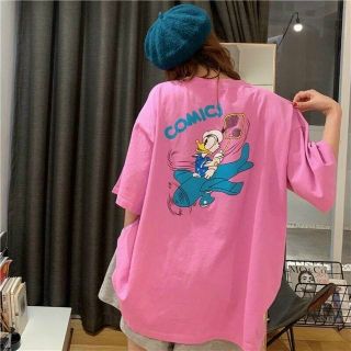 Áo unisex tay lỡ form rộng comics vải tici đẹp