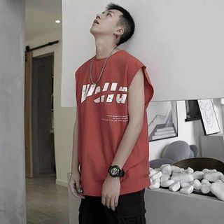 Áo thun ba lỗ tanktop logo in wolla