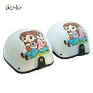 MŨ BẢO HIỂM 1/2 CẶP ĐÔI TRÀ SỮA MẦU TRẮNG KÈM LƯỠI TRAI CẤP B'COLOR giá sỉ - giá bán buôn.