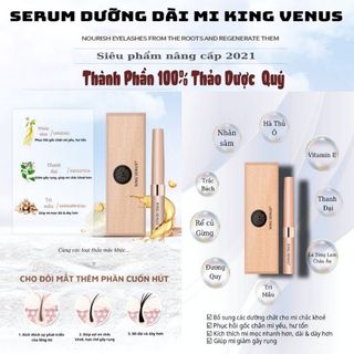 Serum Dưỡng Mi và Mày KING VENUS (phiên bản mới của Dưỡng mi zzVenus): Mi Dài và Dày tự nhiên chỉ sau lộ trình một cây!