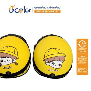 Mũ Bảo Hiểm Nửa Đầu Màu Vàng Họa Tiết Cặp Đôi Trai Gái Kèm Kính Phi Công B'COLOR. Bán sỉ - giá bán buôn